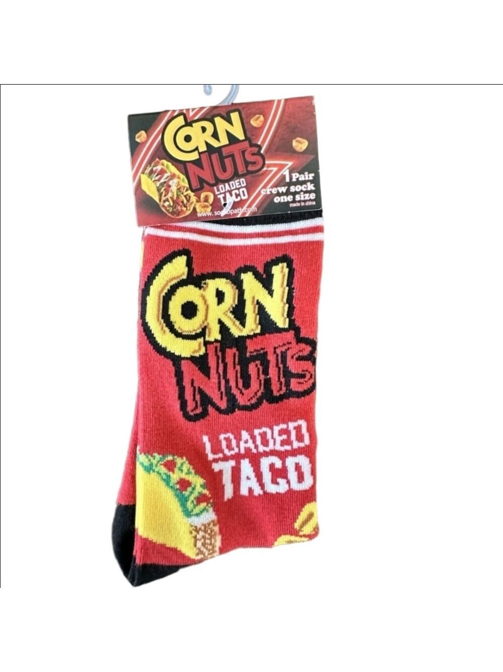 4 /$25 Corn Nuts Loaded Taco Novelty Crew Socks